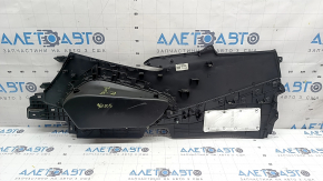 Right rear center console side trim for Hyundai Tucson 22-26, black with chrome, type 1, scratches