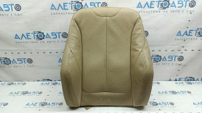 Driver's seat back upholstery for BMW 3 F30 16-18, beige leather, Sport, heated, dry-cleanable