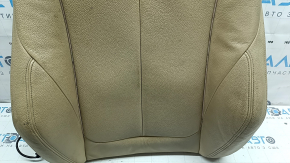 Driver's seat back upholstery for BMW 3 F30 16-18, beige leather, Sport, heated, dry-cleanable