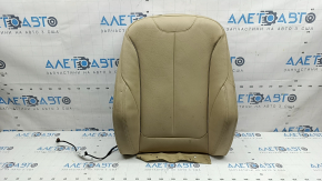 BMW 3 F30 16-18 passenger seat back upholstery, beige leather, Sport, heated, dry-cleanable