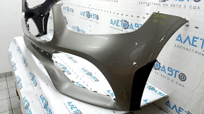 Front bare bumper for Mercedes GLC 300 20-22 with parking sensors and Park Assist, AMG pack, with air ducts, silver, dented, scratches