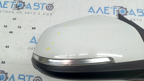 Right side mirror assembly for BMW 3 Series F30 4D 17-18 USA, 5 pins, matte mount, turn signal, white, chipped