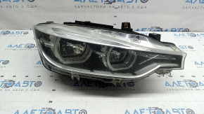 BMW 3 F30 16-18 LED front right headlight assembly, chipped, needs polishing