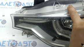 BMW 3 F30 16-18 LED front left headlight assembly, chipped, needs polishing
