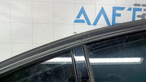 Rear right door assembly BMW 3 F30 12-18 white 300, scratches on the upper molding