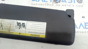 Left sun visor for BMW 3 Series F30 4D 15-18, black, without hook, dry-cleanable