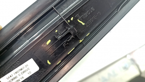 Front left outer door sill trim for BMW 3 Series F30 12-18, black with chrome, E-Drive, scratches, worn chrome, cracked mount