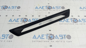 Front right outer door sill trim for BMW 3 Series F30 12-18, black with chrome, E-Drive, scratches
