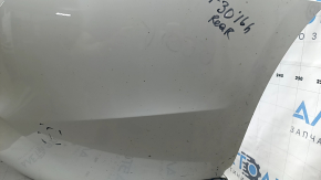 Bare rear bumper BMW 3 F30 16-18 for parking sensors, under molding, white 300, scratches, pressed, scale, tear