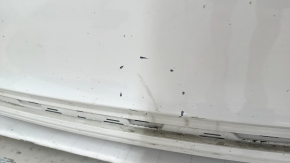 Bare rear bumper BMW 3 F30 16-18 for parking sensors, under molding, white 300, scratches, pressed, scale, tear