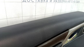 Door trim card rear left Lexus RX350 RX450h 20-22 black, insert and armrest black leather, gray stitching, molding under the tree, scratches, dents