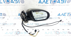 Right side mirror assembly for Mercedes GLC 16-22 8+8+5+2, turn signal, auto-dimming, auto-folding, heated, backlight, BSM, camera, silver, scratches