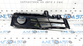 Left fog light grille frame for BMW 3 Series F30 16-18 Sport, partially open, with chrome molding, bumps, missing fragment