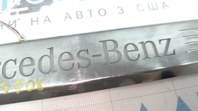 Front left outer door sill trim for Mercedes GLC 20-22, chrome with backlight, scratches, broken fasteners