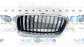 Left radiator grille BMW 3 F30 4d 12-18 plug-in chrome with blue, pokes