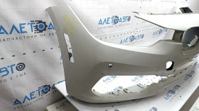 Bare front bumper for BMW 3 Series F30 16-18 Sport line, with parking sensors, without washers, white, dented, scratches