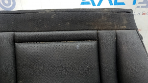 Mercedes GLC 16-22 passenger seat cushion upholstery, black leather with gray stitching, heated, dry-cleanable