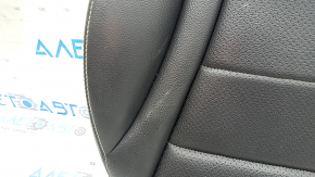 Mercedes GLC 16-22 passenger seat cushion upholstery, black leather with gray stitching, heated, dry-cleanable