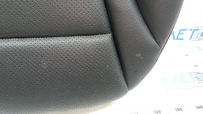 Mercedes GLC 16-22 passenger seat cushion upholstery, black leather with gray stitching, heated, dry-cleanable