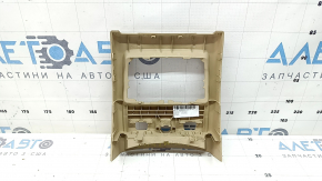 Rear center console trim for BMW 3 Series F30 12-18, beige, venetobeige, under the deflector, cigarette lighter and heated rear seats, scratches