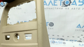 Rear center console trim for BMW 3 Series F30 12-18, beige, venetobeige, under the deflector, cigarette lighter and heated rear seats, scratches