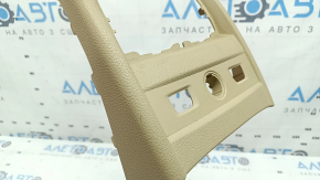 Rear center console trim for BMW 3 Series F30 12-18, beige, venetobeige, under the deflector, cigarette lighter and heated rear seats, scratches