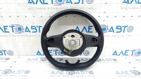 The steering wheel is bare Mercedes GLC 20-22, black leather with perforation, AMG pack, bumps, tears, scuffs