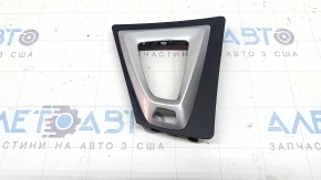 BMW 3 F30 12-18 black and chrome shifter cover, under the E-Drive button, chrome bulged, scratches