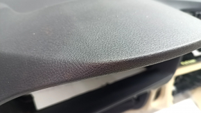 Front dashboard with Airbag BMW 3 F30 12-18 4d, black with beige, no projection, scratches, broken mesh, needs cleaning