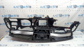 Front dashboard with Airbag BMW 3 F30 12-18 4d, black with beige, no projection, scratches, broken mesh, needs cleaning
