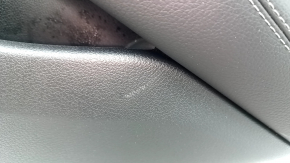 Door trim, rear right, Mercedes GLC 16-22, black leather, AMG pack, Burmester, armrest and insert, black leather, gray molding, with backlight, without curtain, with handle, scratches