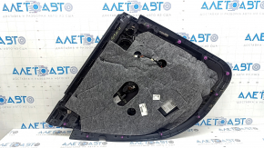 Door trim, rear right, Mercedes GLC 16-22, black leather, AMG pack, Burmester, armrest and insert, black leather, gray molding, with backlight, without curtain, with handle, scratches