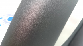 Door trim, rear left, Mercedes GLC 16-22, black leather, AMG pack, Burmester, armrest and insert, black leather, gray molding, with backlight, without curtain, with handle, scratches, bumps