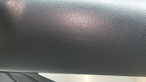 Front left door panel, Mercedes GLC 16-22, black leather, AMG pack, Burmester, armrest and insert, black leather, gray molding, with backlight, with handle, nicks, scratches, needs cleaning