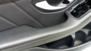 Front left door panel, Mercedes GLC 16-22, black leather, AMG pack, Burmester, armrest and insert, black leather, gray molding, with backlight, with handle, nicks, scratches, needs cleaning
