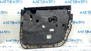 Front left door panel, Mercedes GLC 16-22, black leather, AMG pack, Burmester, armrest and insert, black leather, gray molding, with backlight, with handle, nicks, scratches, needs cleaning