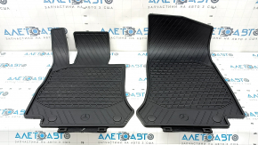 Set of black rubber floor mats for Mercedes GLC 16-22, type 2