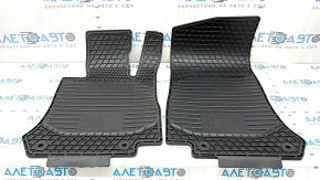 Set of black rubber floor mats for Mercedes GLC 16-22, type 2