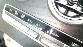 Mercedes GLC 20-22 center dashboard trim, black wood, with climate control, with air vents, worn