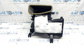 The bare heater housing of a Hyundai Tucson 22-26 without a fan, resistor, or actuator, and a crack in the mount.