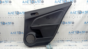 Door trim panel rear right Toyota Prius 50 16-18 black, black insert, armrest leather black, scratches, bump