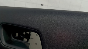 Door trim panel rear right Toyota Prius 50 16-18 black, black insert, armrest leather black, scratches, bump