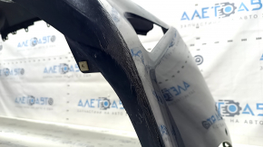 Bare front bumper for Toyota Prius 50 16-18 with parking sensors, black, dented, scratches, non-factory holes, tear