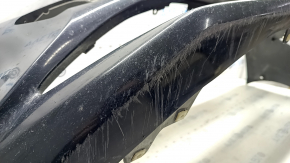 Bare front bumper for Toyota Prius 50 16-18 with parking sensors, black, dented, scratches, non-factory holes, tear