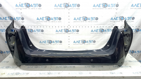 Bare rear bumper for Toyota Prius 50 16-18 with parking sensors, black, scratches
