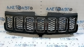 Jeep Grand Cherokee WK2 17-22 radiator grille assembly, honeycomb chrome, gloss black frame