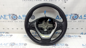 Bare steering wheel BMW 3 F30 12-18 black leather, Sport, with heated paddle shifters, with buttons and trim, worn, scratches