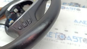 Bare steering wheel BMW 3 F30 12-18 black leather, Sport, with heated paddle shifters, with buttons and trim, worn, scratches
