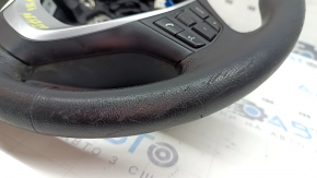 Bare steering wheel BMW 3 F30 12-18 black leather, Sport, with heated paddle shifters, with buttons and trim, worn, scratches
