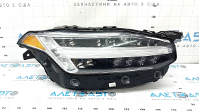 Volvo XC90 16-17 LED right front headlight assembly, polished, web-like finish
